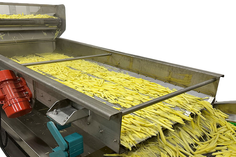 The Vibration Dewatering Deoiling Machine Continuous French Fries Shaker Conveyor